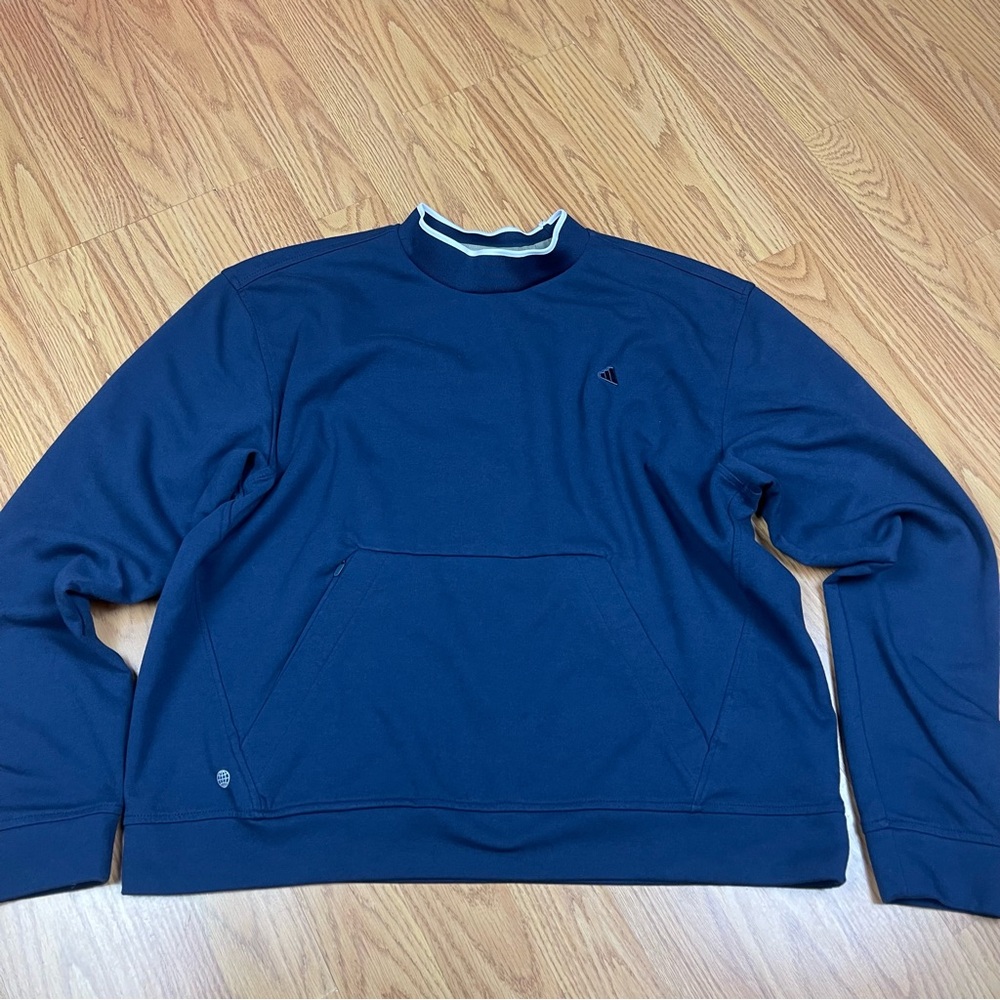 adidas Women's Mock Neck Primegreen Performance Golf Fleece Pullover Sweatshirt